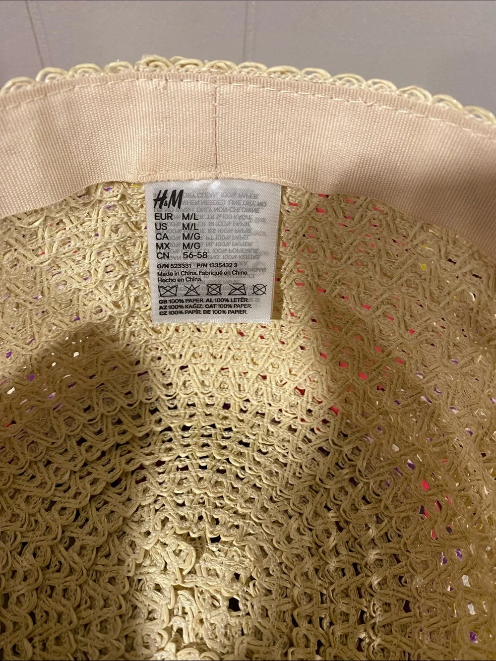 Straw Beige Bucket Hat (lightweight)